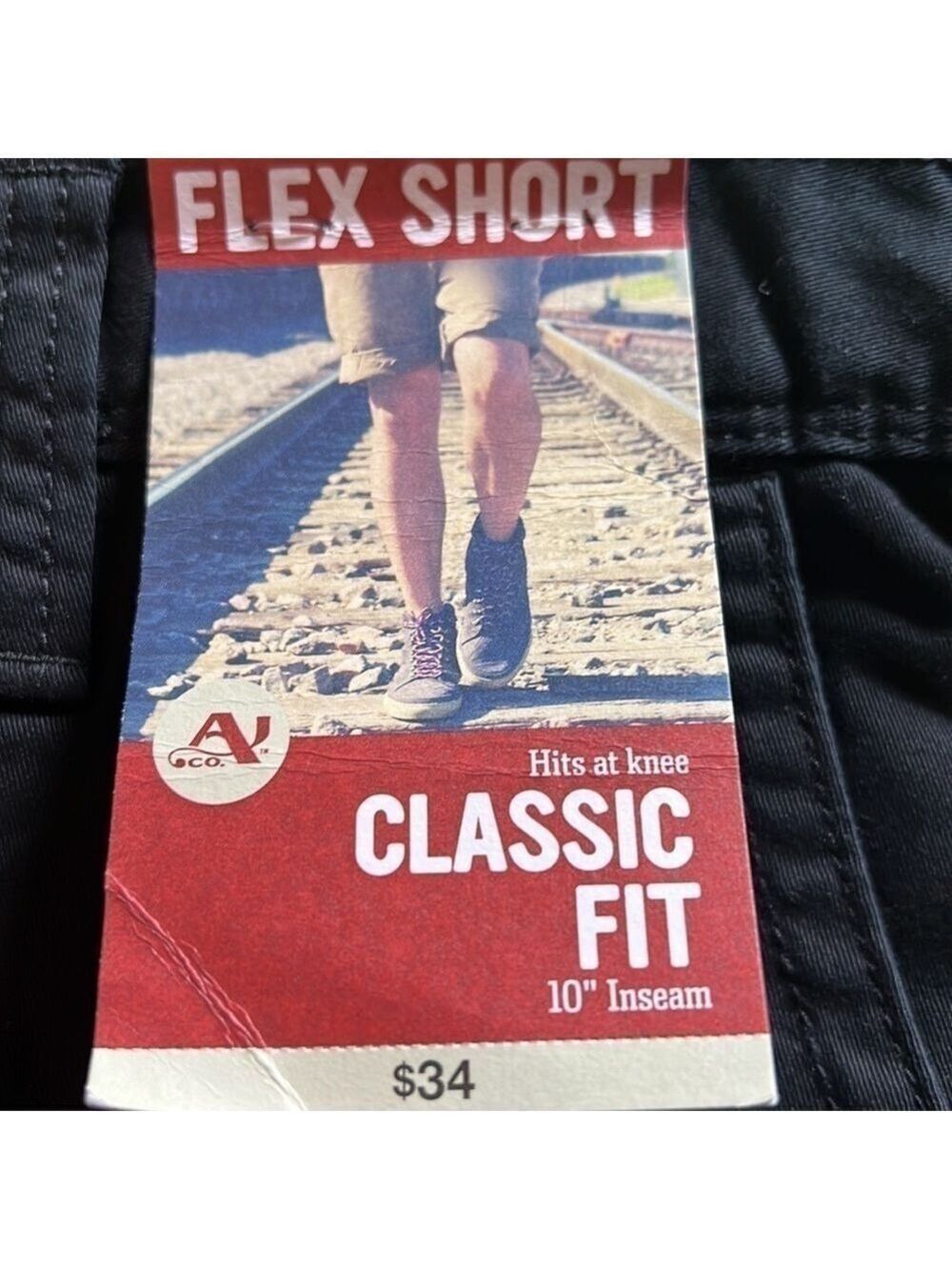 Arizona Jean Co Mens Navy Chino Shorts Flex Classic Fit Size 40 - Picture 2 of 5